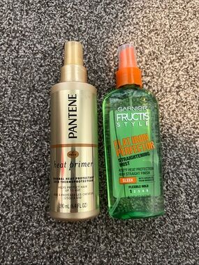 BNWT Pantene Heat Primer Thermal Protectant & Garnier Flat Iron Perfector Set
